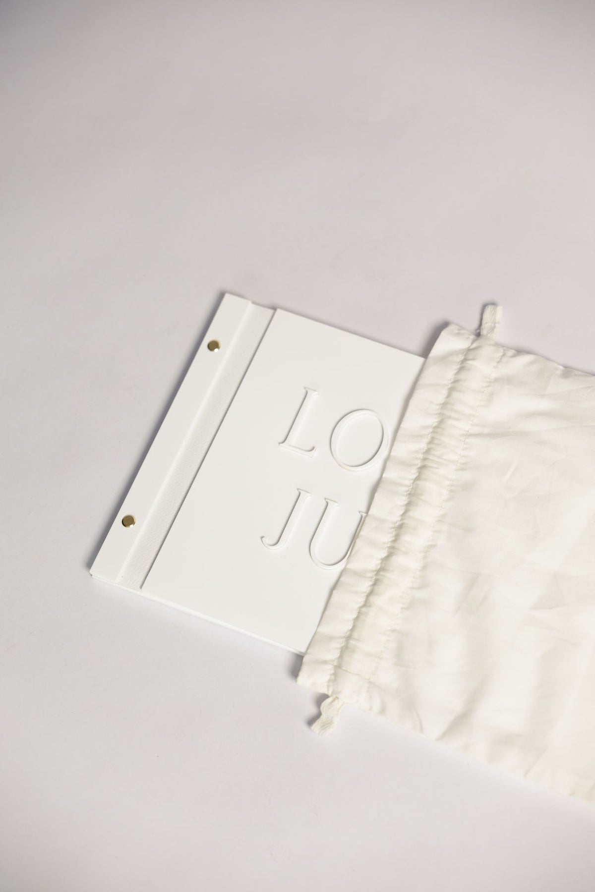 Livre d’or Épure et pochette de protection en coton
